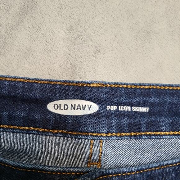 Old Navy Jeans Womens 14 Blue Pop Icon Skinny Stretch Denim Five Pocket Zip Fly - Picture 3 of 10